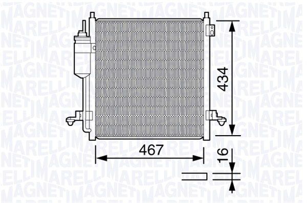 MAGNETI MARELLI Конденсатор, кондиционер 350203668000